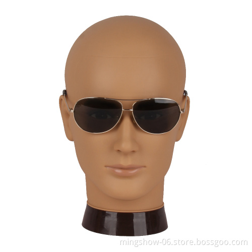 Professional fat silicone male mannequin head for wig making and display, hat, helmet, glasses or masks display